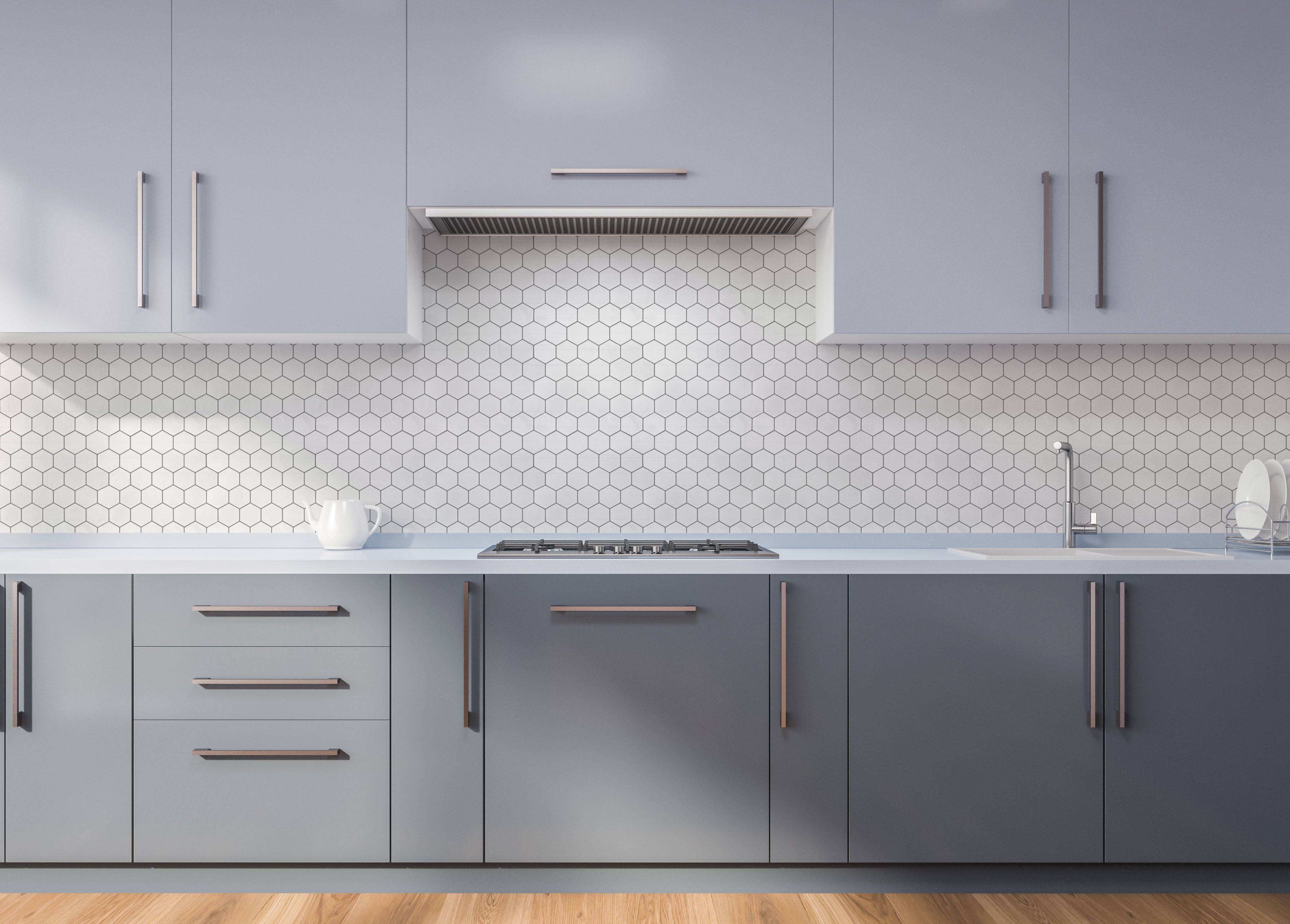 Wall Tile Hexagon 30.5x30.5cm White (5 Tiles Per Pack) image 4