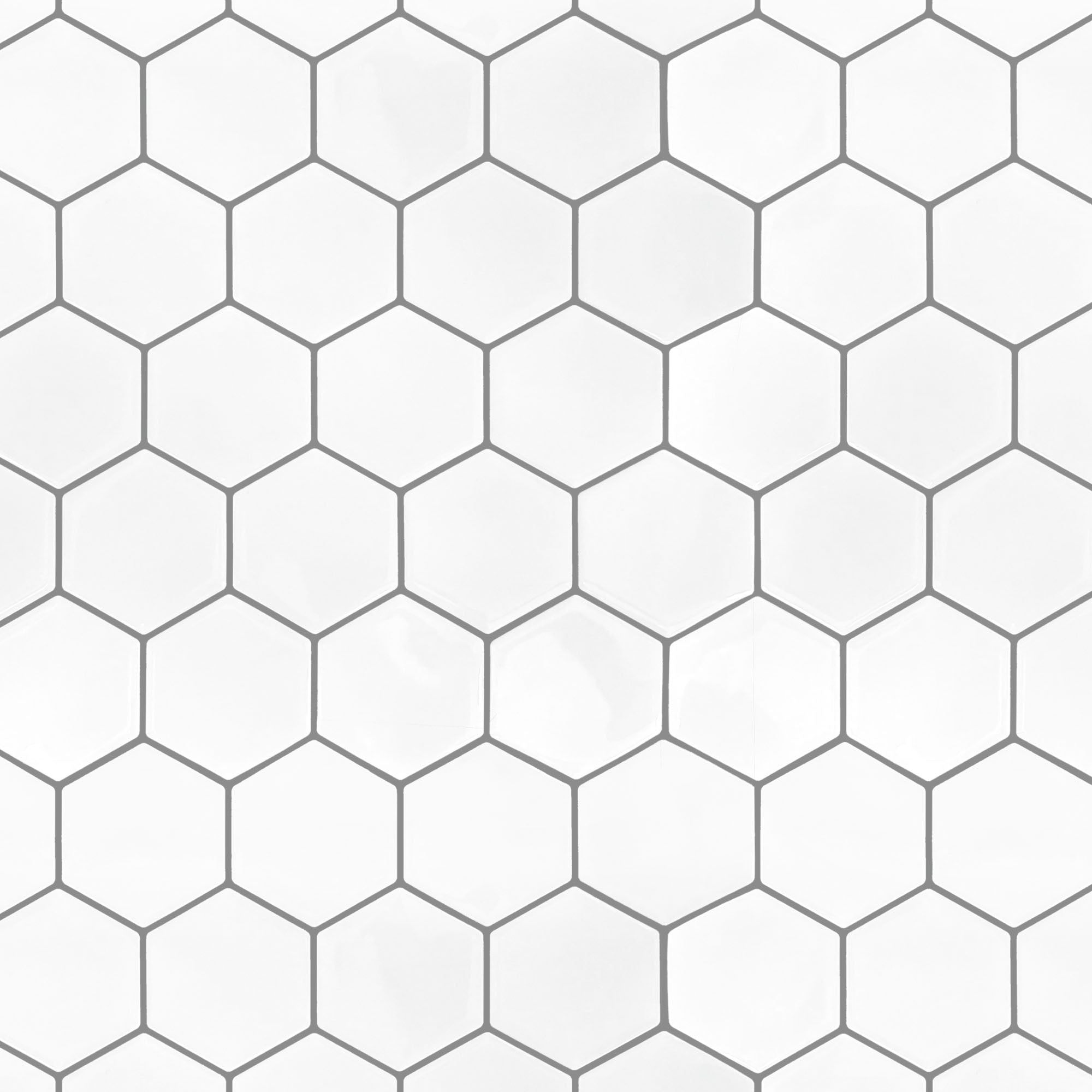 Wall Tile Hexagon 30.5x30.5cm White (5 Tiles Per Pack) image