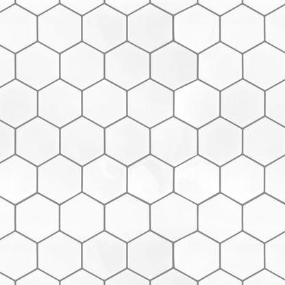 Wall Tile Hexagon 30.5x30.5cm White (5 Tiles Per Pack) image