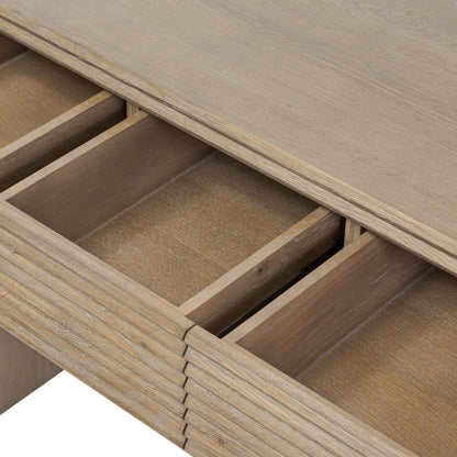 Wickham Ribbed Oak Desk