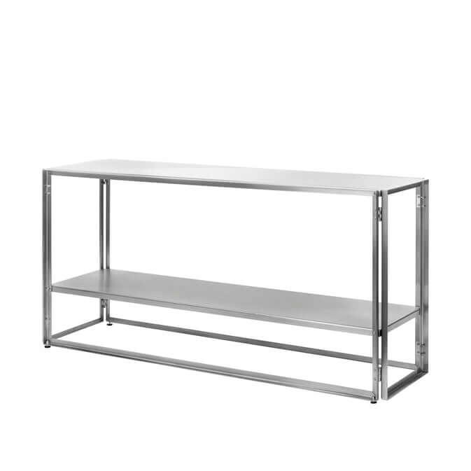 Foldable Console in brushed stainless steel - Luxury Designer Furniture, Modern style for premium home decor, Curated Furniture Collection