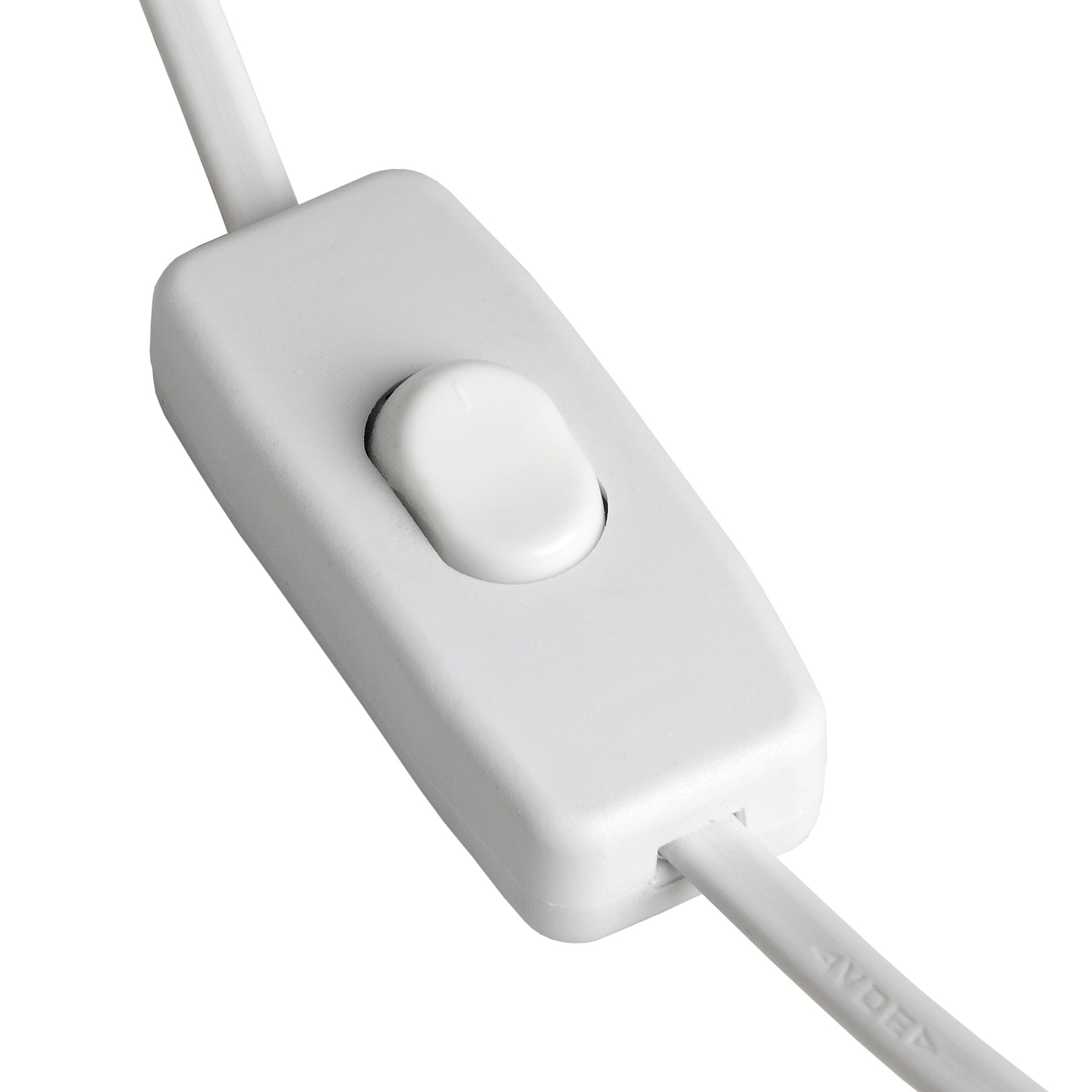 White in-line power switch for Cyrene Table Lamp, part of the luxury and designer furniture collection. Perfect for modern home decor.