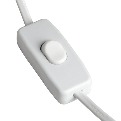 White in-line power switch for Cyrene Table Lamp, part of the luxury and designer furniture collection. Perfect for modern home decor.