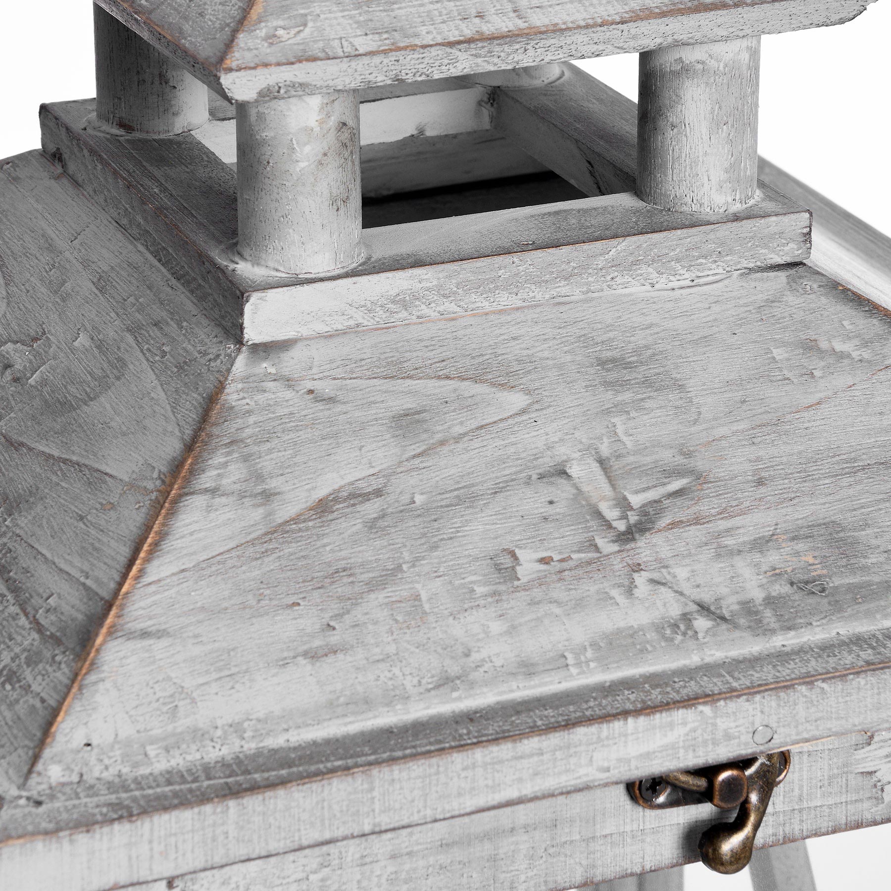 Luxury wooden lantern with traditional cross-section design, part of a curated collection of premium modern home furnishings.