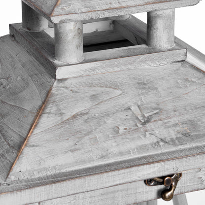 Luxury wooden lantern with traditional cross-section design, part of a curated collection of premium modern home furnishings.