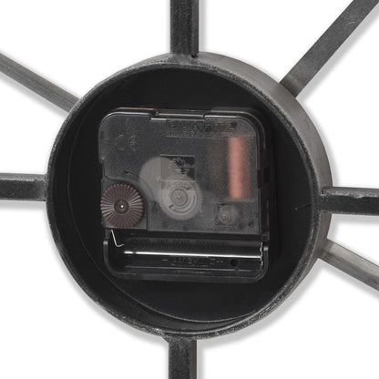 Back view of Silver Heart Skeleton Wall Clock mechanism, featuring luxury designer furniture element for modern home decor.