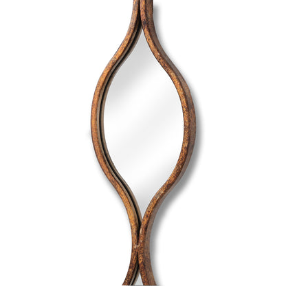 Decorative Hanging Gold Mirror - Luxury modern furniture reflecting light, enhancing texture and warmth in home decor. Premium designer piece.