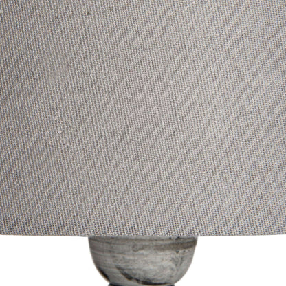 Uthina Table Lamp with grey linen shade, premium designer furniture for modern home decor. Luxury style with timeless elegance.