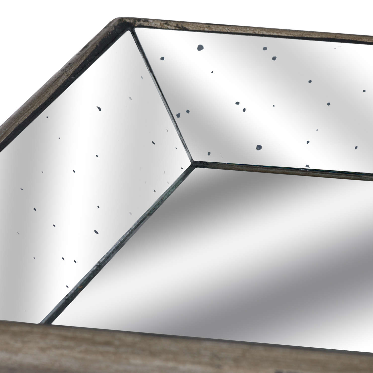 Astor Distressed Mirrored Tray – Luxury Designer Furniture with Antique Metallic Finishes and Wooden Detailing for Premium Home Decor.