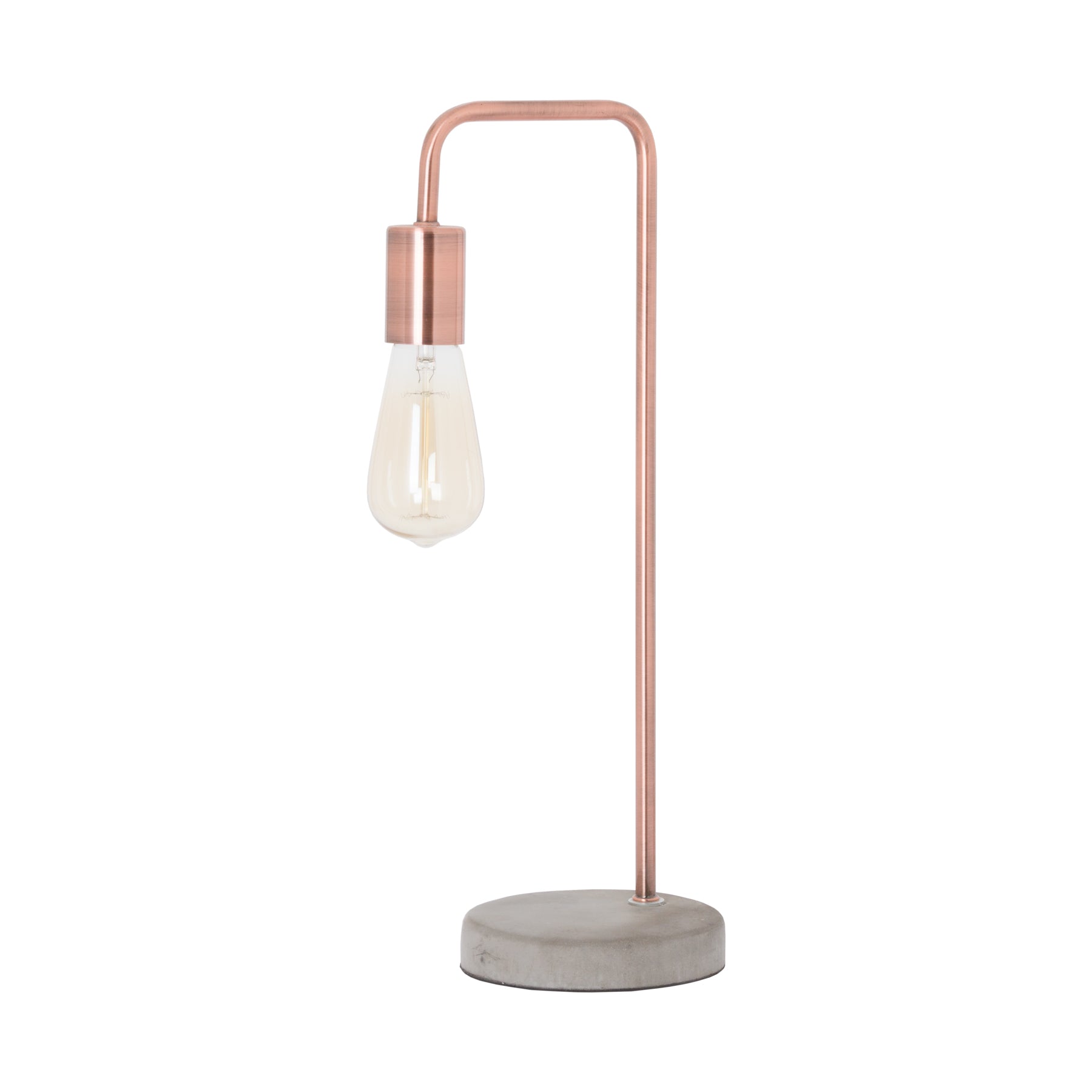 Copper Industrial Lamp with Stone Base - Luxury Furniture, Designer Lighting, Modern Home Decor.