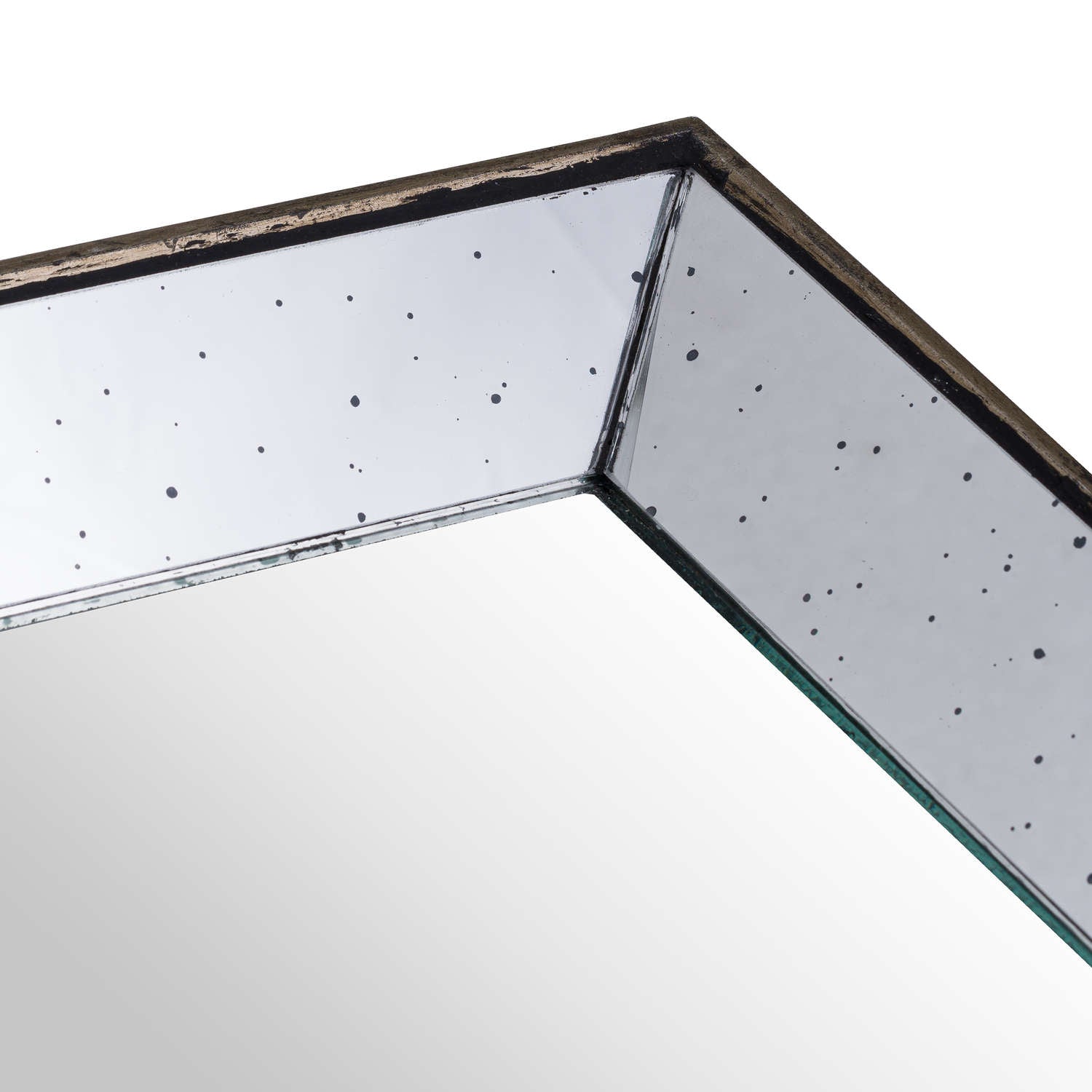 Astor Distressed Mirrored Square Tray with Wooden Detailing, blending luxury designer and modern furniture styles for premium decor.