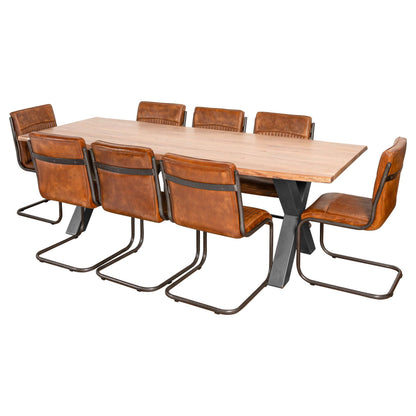 Live Edge Large Dining Table by [Vendor] – Luxury Designer Furniture with acacia wood and industrial metal legs. Modern and Premium Home Decor.