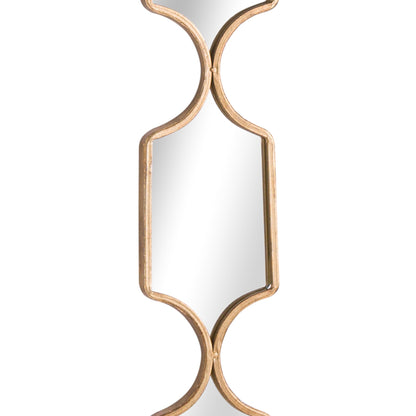 Square Decorative Hanging Collage Mirror In Gold - Luxury Furniture by Premium Designer. Modern, elegant home decor piece.