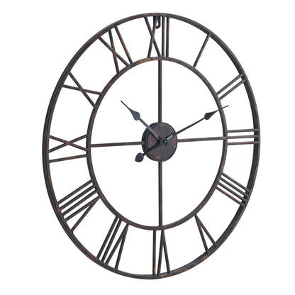 Bronze Skeleton Wall Clock - Luxury Furniture, Modern & Designer. Premium high-end home decor with open skeleton design and antique finish.