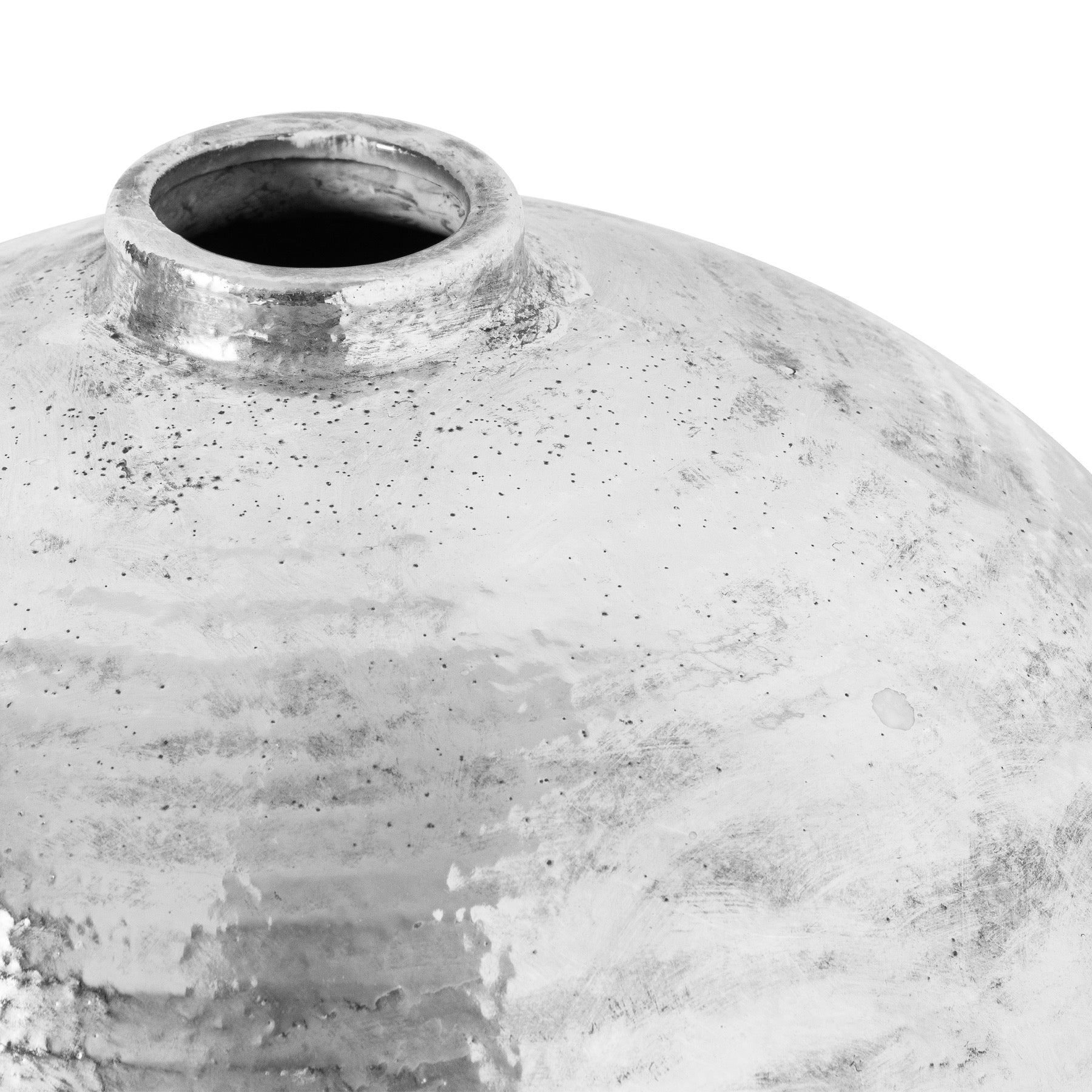 Luxury Furniture Large Hammered Silver Astral Vase, premium modern design, high-end home decor statement piece.