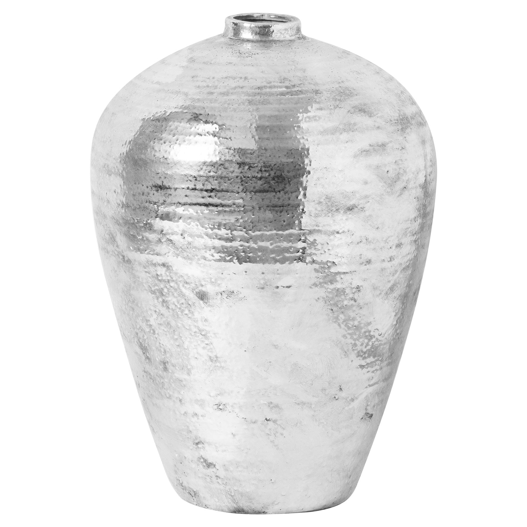 Large Hammered Silver Astral Vase – Luxury Designer Furniture. Premium modern design, a highlight in curated furniture collections.
