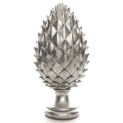 Tall Large Silver Pinecone Finial – Luxury Furniture for High-End Home Decor. Modern, Designer, and Curated Furniture Collection.