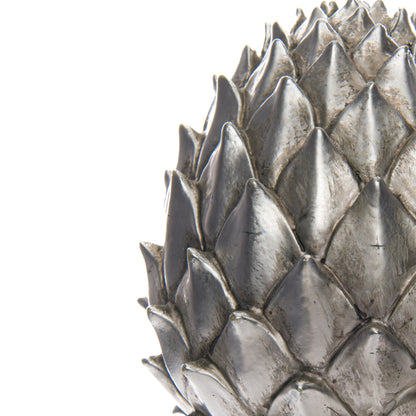 Large Silver Pinecone Finial – Luxury Designer Furniture, Modern Curated Collection, Premium Home Furnishings Inspired by Nature's Beauty.