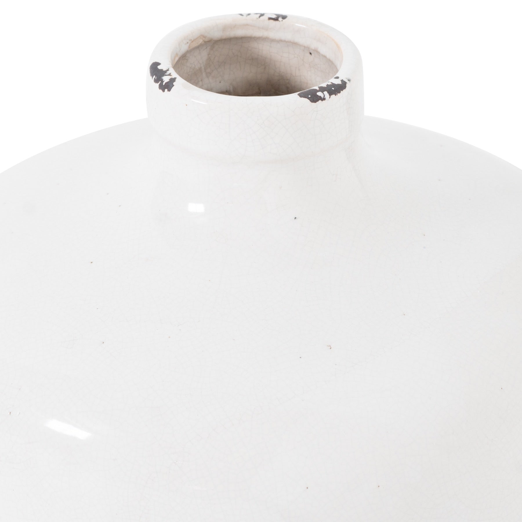 Garda Glazed Eve Vase by Garda - Luxury ceramic vase with crackle texture, ideal for modern and rustic curated furniture collections.