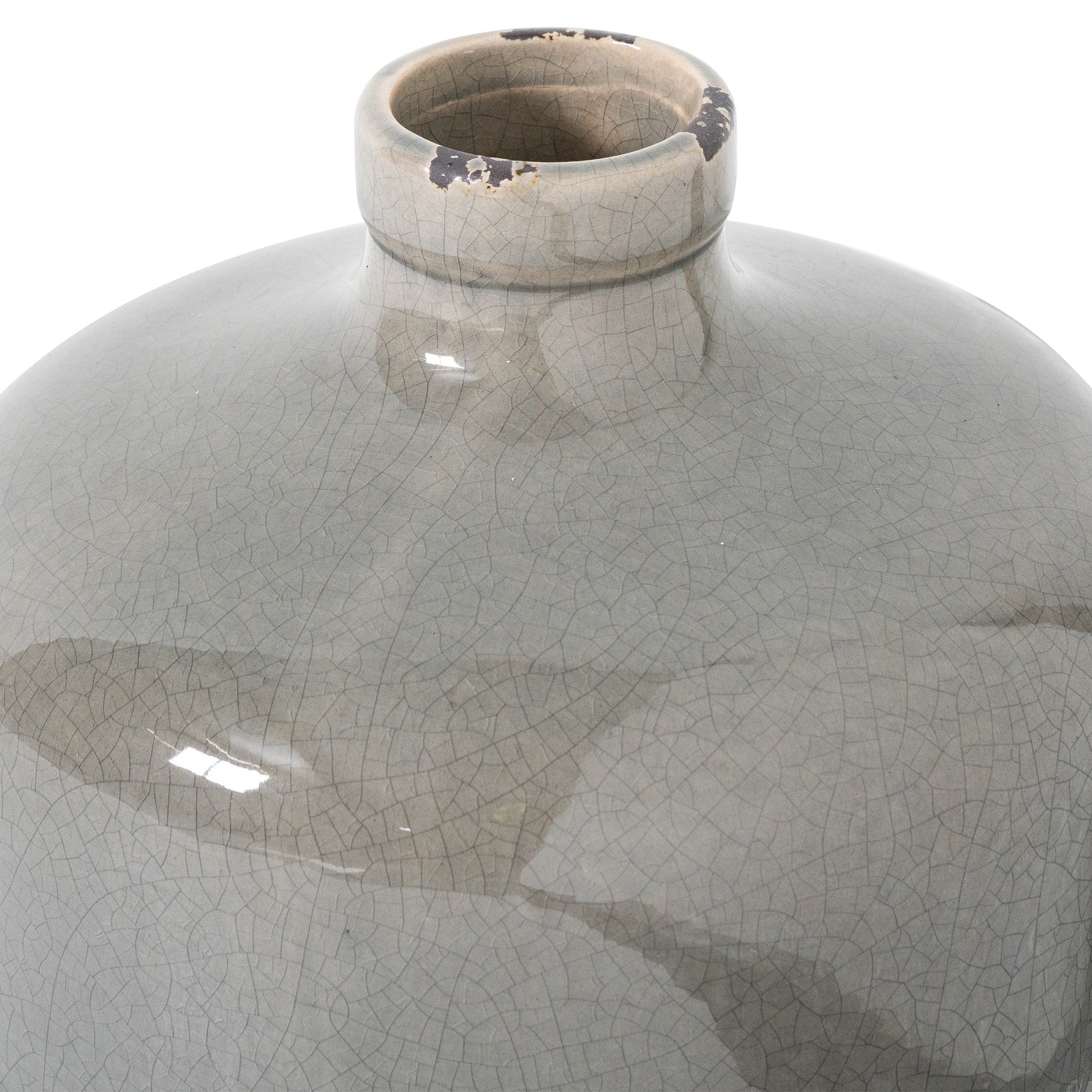 Garda Grey Glazed Eve Vase – Luxury Furniture, Designer Ceramic for Modern Home Décor. Premium Curated Collection.