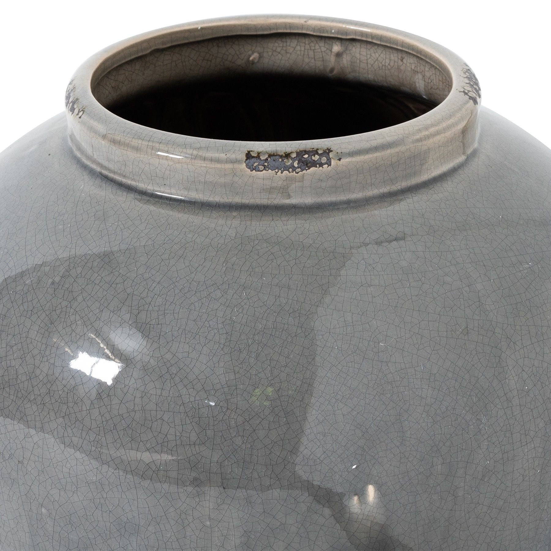 Garda Grey Glazed Juniper Vase - Luxury Designer Furniture, modern centerpiece with artisanal charm, premium home decor accent.