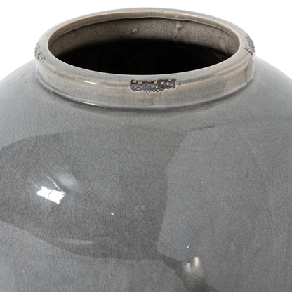 Garda Grey Glazed Juniper Vase - Luxury Designer Furniture, modern centerpiece with artisanal charm, premium home decor accent.