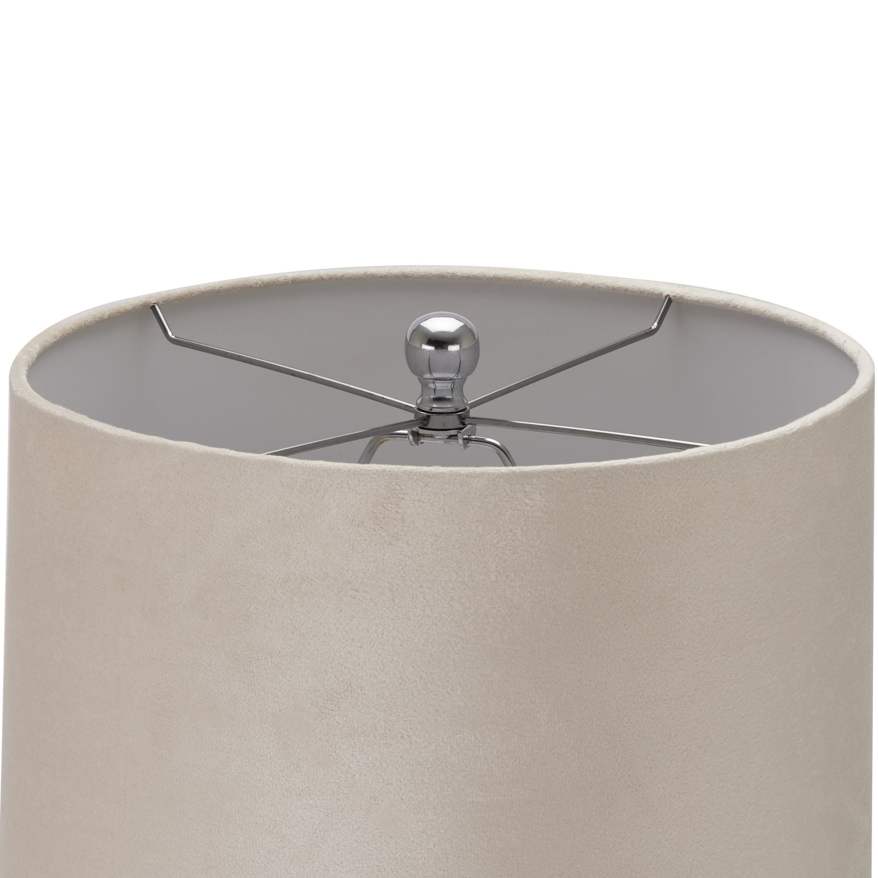 Velvet shade of the Alberta Metallic Glass Lamp - Luxury Designer Furniture for modern homes. Premium Home Furnishings collection.