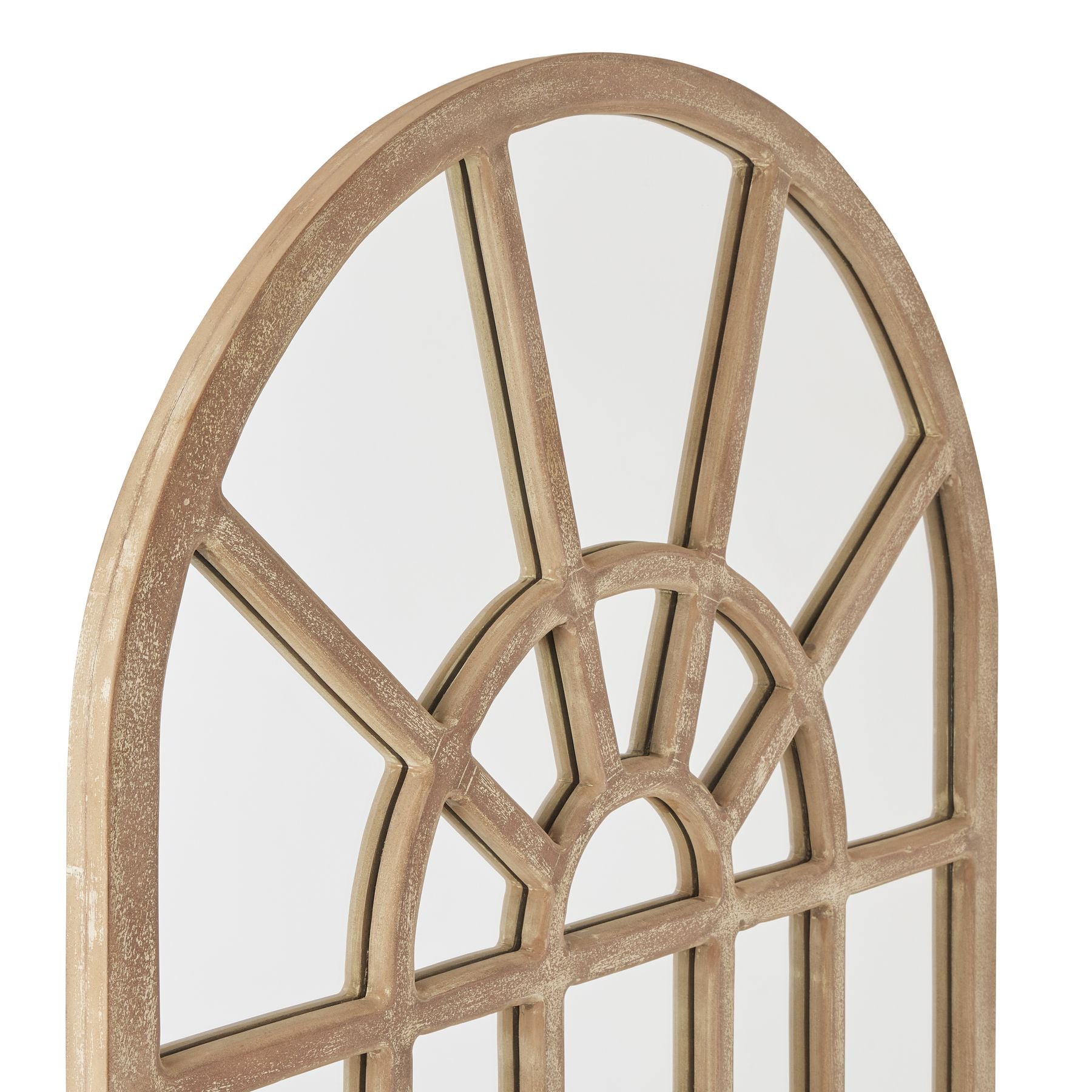 Copgrove Collection Arched Paned Wall Mirror - Luxury Furniture, Designer Modern Mirror for Premium Home Decor