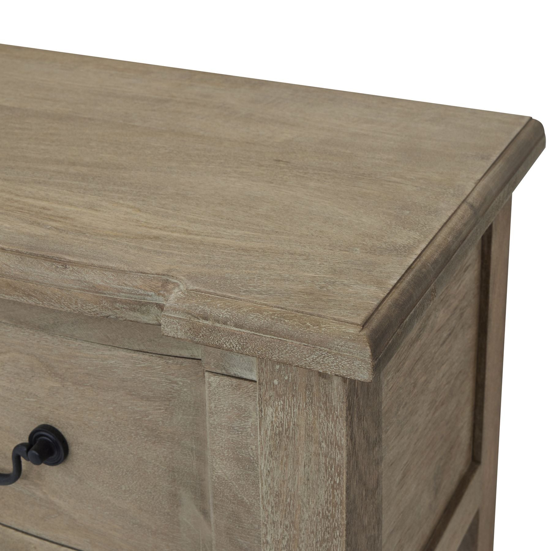 Copgrove Collection 1 Drawer Console, luxury modern furniture, showcasing washed hardwood finish, premium home decor piece.