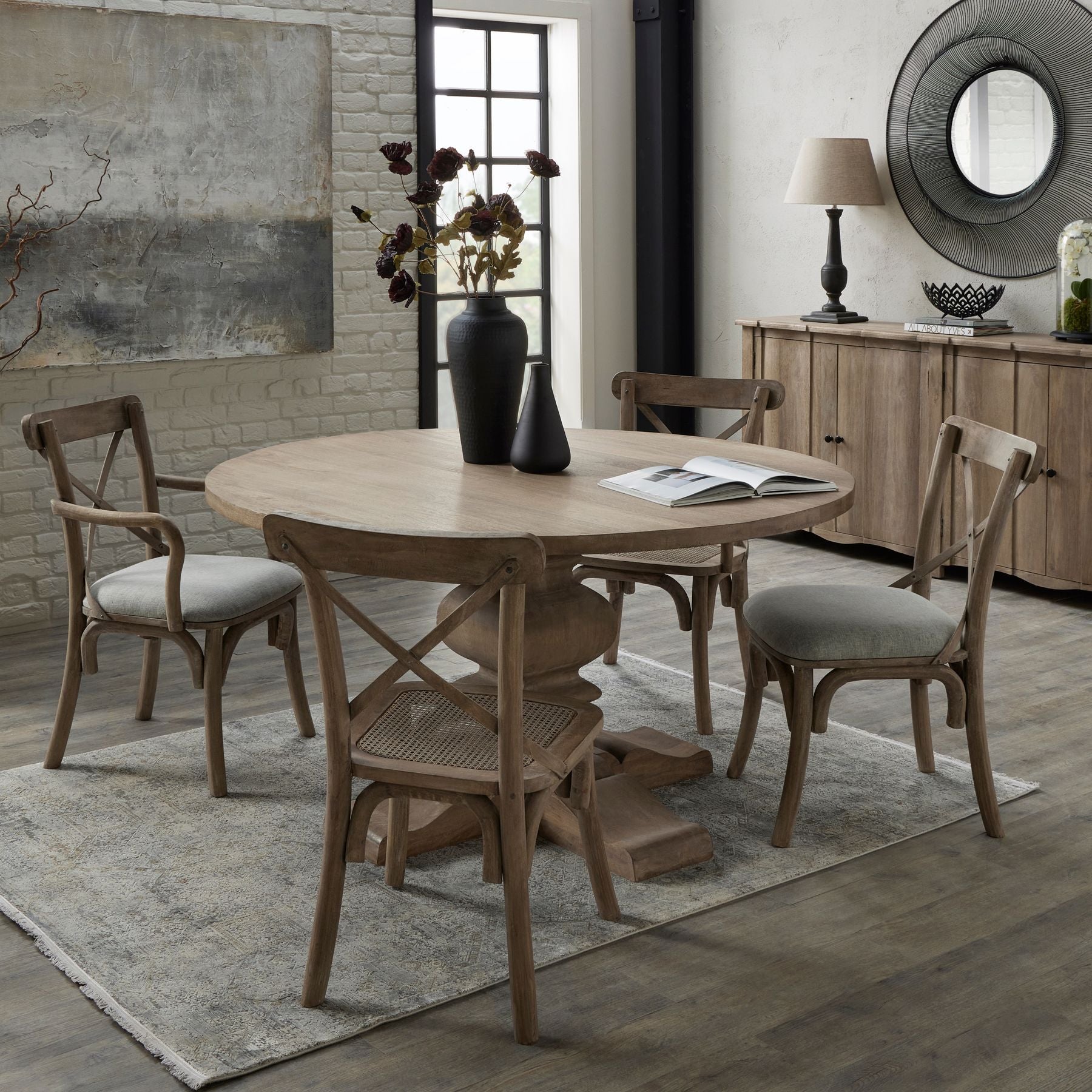 Copgrove Collection Round Pedestal Dining Table – Luxury Designer Furniture for Modern Home Decor, Curated Collection.