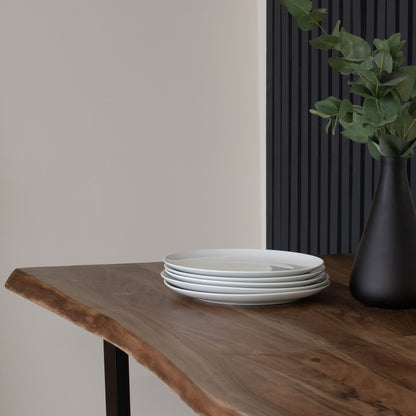 Live Edge Large Bar Table with sleek metal base, showcasing luxury and designer modern furniture aesthetics in premium home decor.