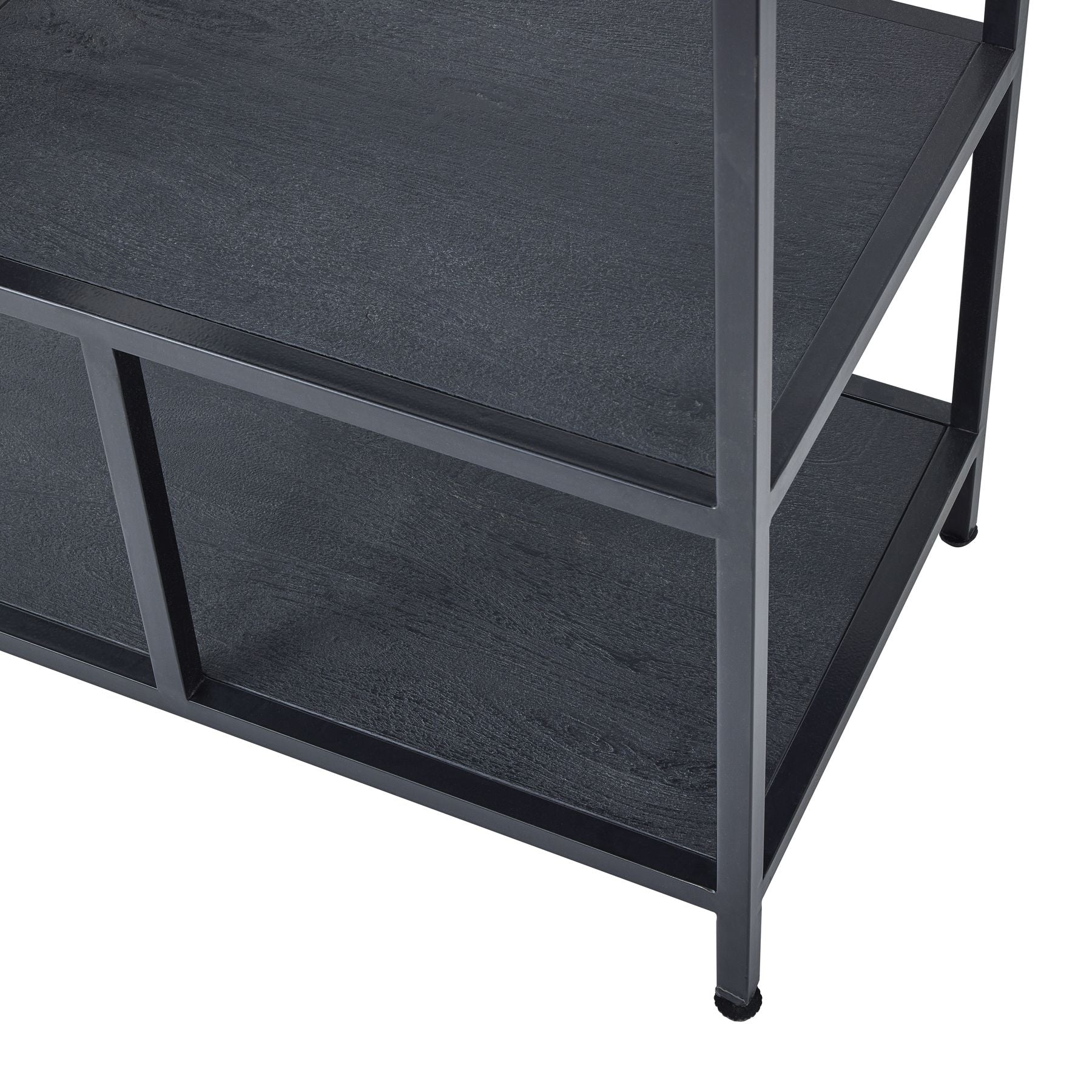 Large Black Multi Shelf Unit – Luxury and Designer Furniture by XYZ. Modern industrial design for premium home decor.