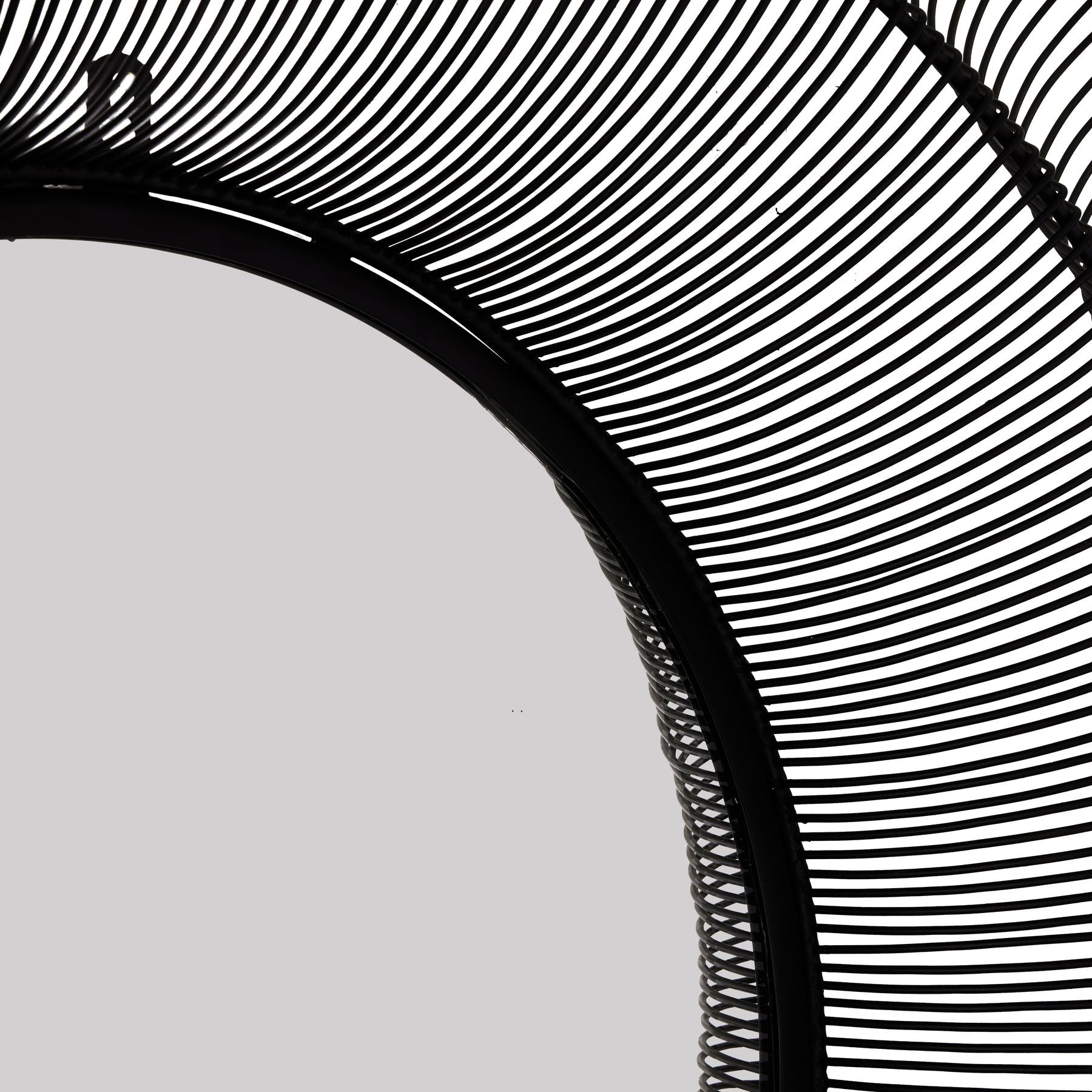 Close-up of Chico Black Large Wire Mirror, showcasing modern geometric grid design. Luxury, designer furniture for premium home decor.