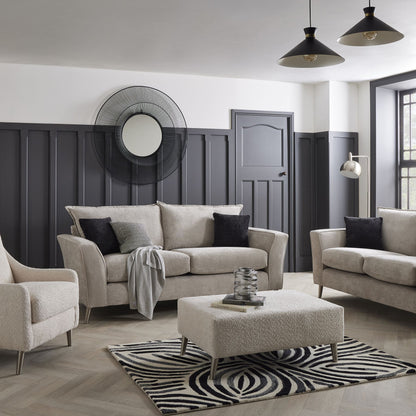 Luxury modern living room with Chico Black Large Wire Mirror by designer furniture brand, featuring curated furnishings and premium decor.