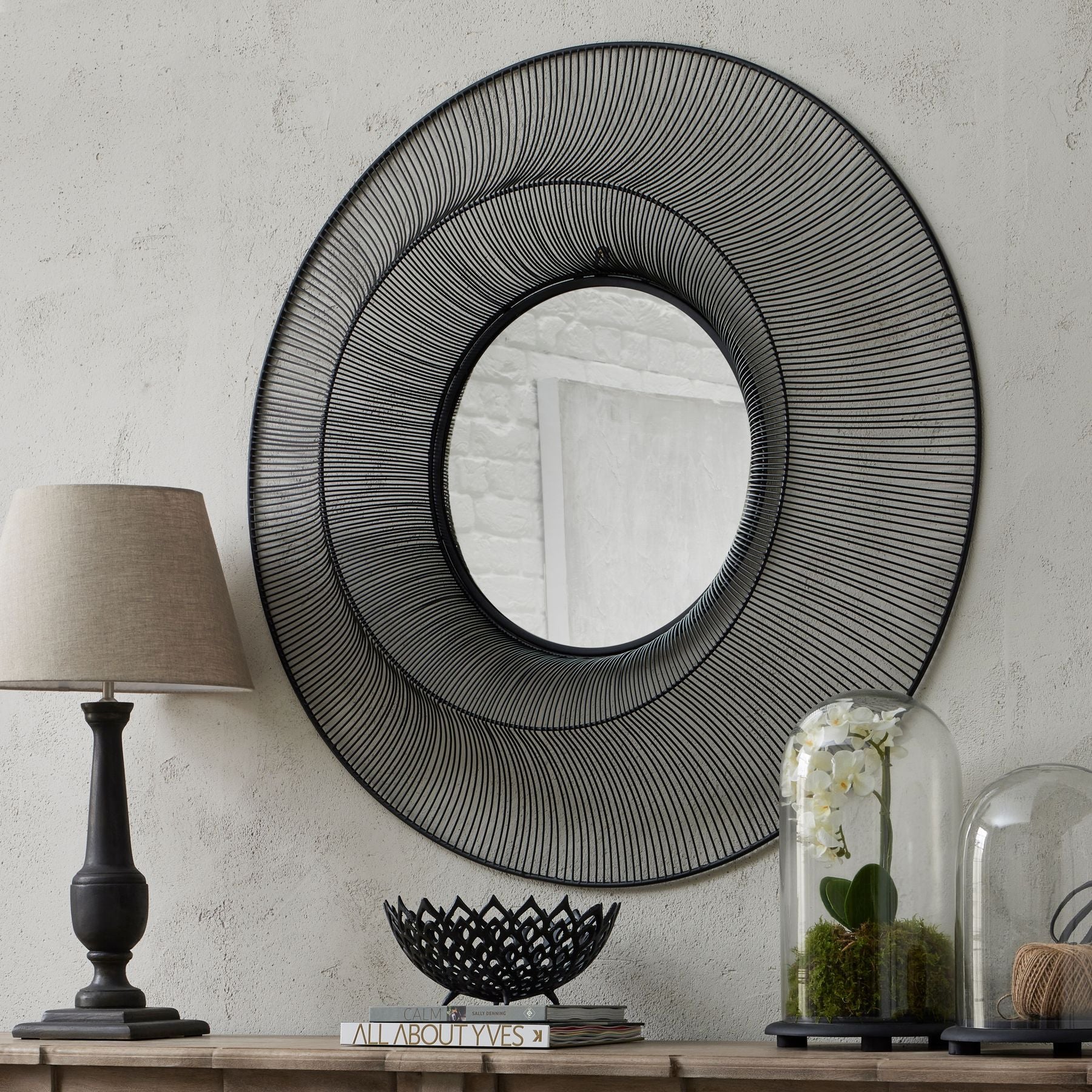 Chico Black Large Wire Mirror - Luxury Modern Furniture by Designer Label. Premium home decor from Curated Furniture Collection.