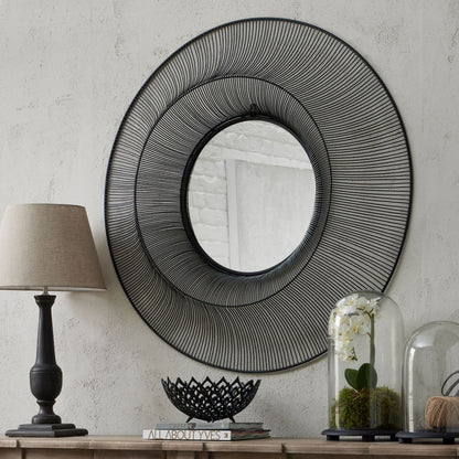 Chico Black Large Wire Mirror - Luxury Modern Furniture by Designer Label. Premium home decor from Curated Furniture Collection.