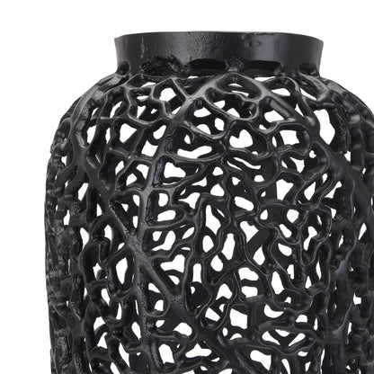 Alt Tag: Black Cast Lattice Vase – Luxury Furniture, Designer Furnishings for Modern Home Decor, Premium Curated Collection.
