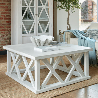 Stamford Plank Collection Square Coffee Table - Luxury and Designer Furniture, rustic modern design for premium home decor.