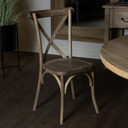Light Oak Cross Back Dining Chair by [Vendor] - Luxury, Designer, Modern Furniture for Premium Home Decor Collection