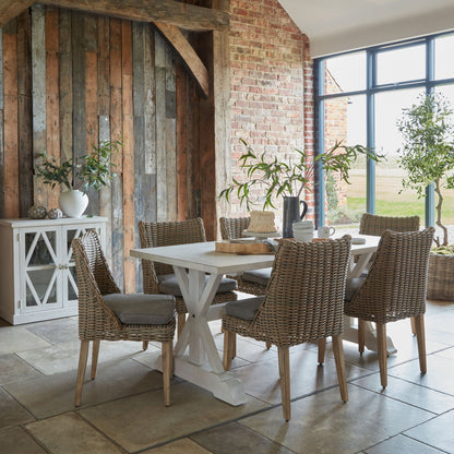 Amalfi Collection Outdoor Round Dining Chair - Luxury designer furniture, modern wicker seating with Olefin cushions, premium home decor.