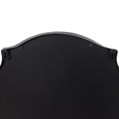 Matt Black Ornate Curved Mirror - Luxury Furniture, Designer Collection, Premium Home Decor