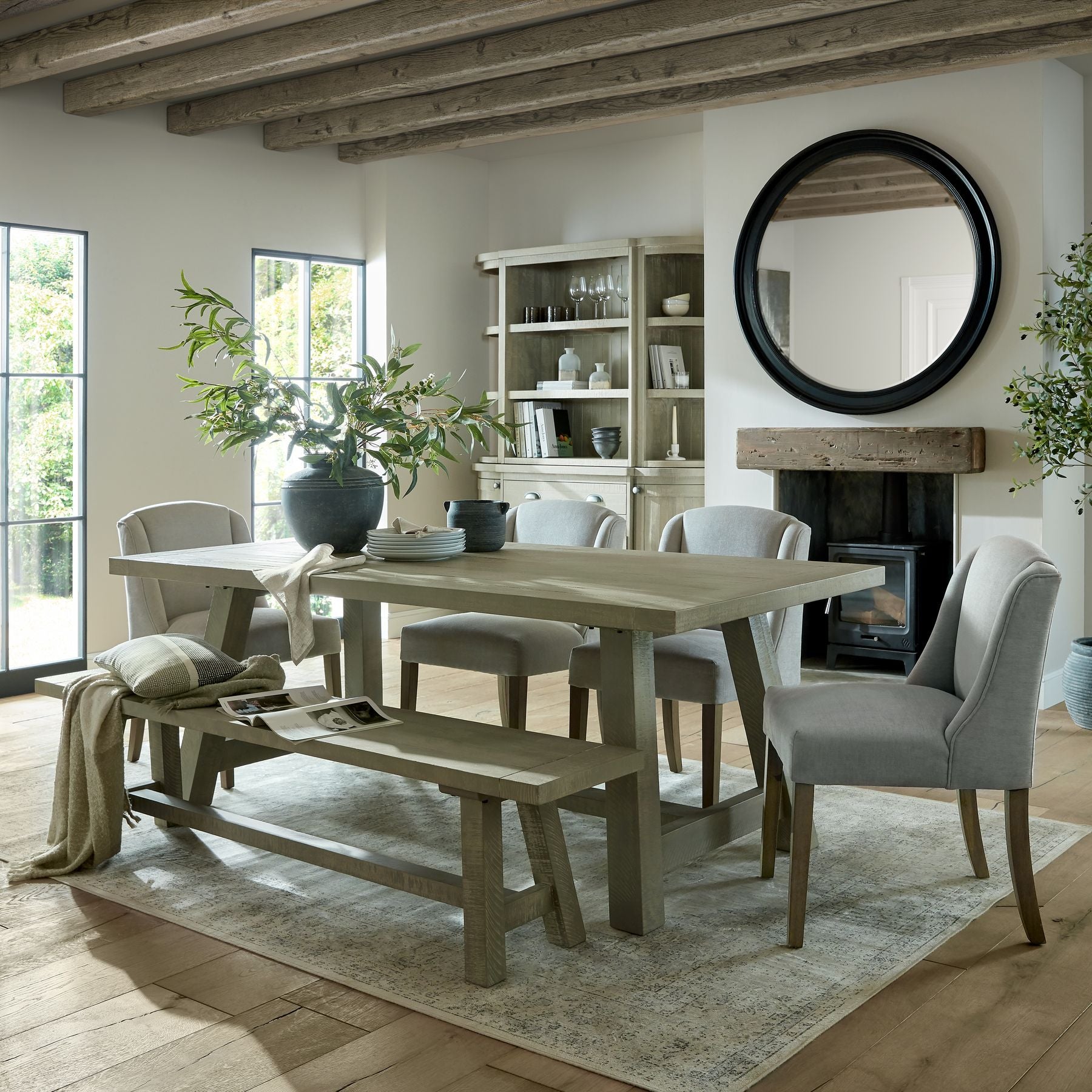 Saltaire Collection Rectangular Dining Table – Luxury Designer Furniture, featuring modern design for premium home decor. Curated Collection.