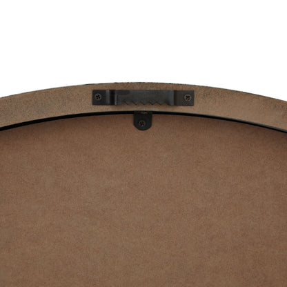Back view of Embossed Wall Clock With Glass, showcasing the mounting details for luxury modern furniture appeal.