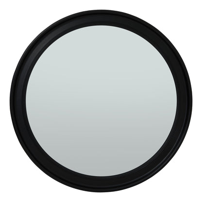 Black Wood Round Framed Large Mirror - Luxury Furniture, Designer Modern Mirror, Premium Home Decor, Curated Furniture Collection