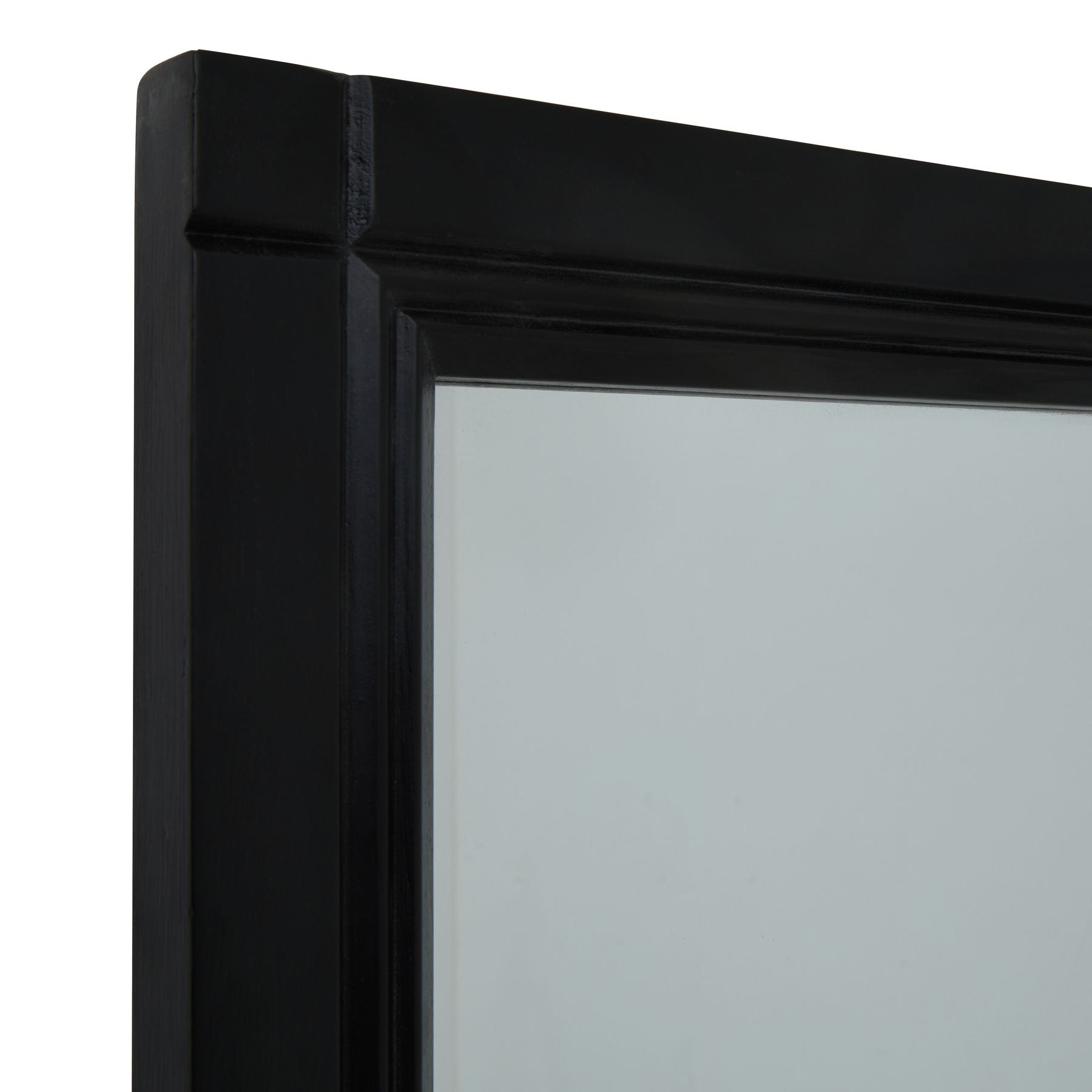 Black Wood XL Window Mirror – Luxury Designer Furniture Piece with Premium Modern Design