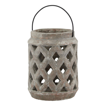 Siena Brown Large Lattice Lantern - Luxury and Designer Modern Furniture for Premium Home Decor and Curated Furniture Collection.