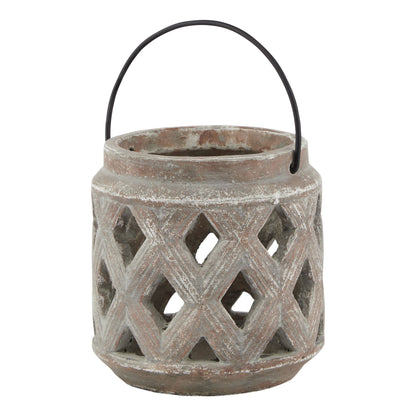 Siena Brown Lattice Lantern - Luxury Furniture by [Vendor]. Premium modern design for designer home decor. Curated furniture collection.