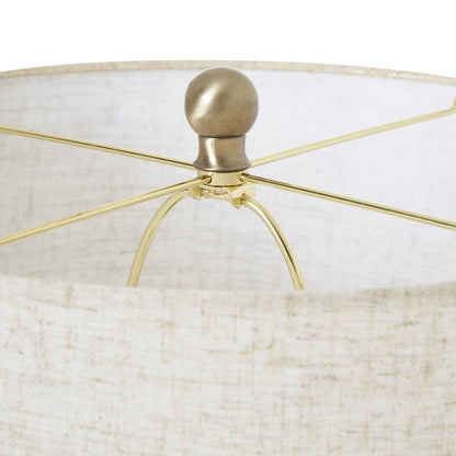 White Wash Wicker Globe Table Lamp with Linen Shade, Luxury and Designer Furniture, Premium Modern Home Decor Accent