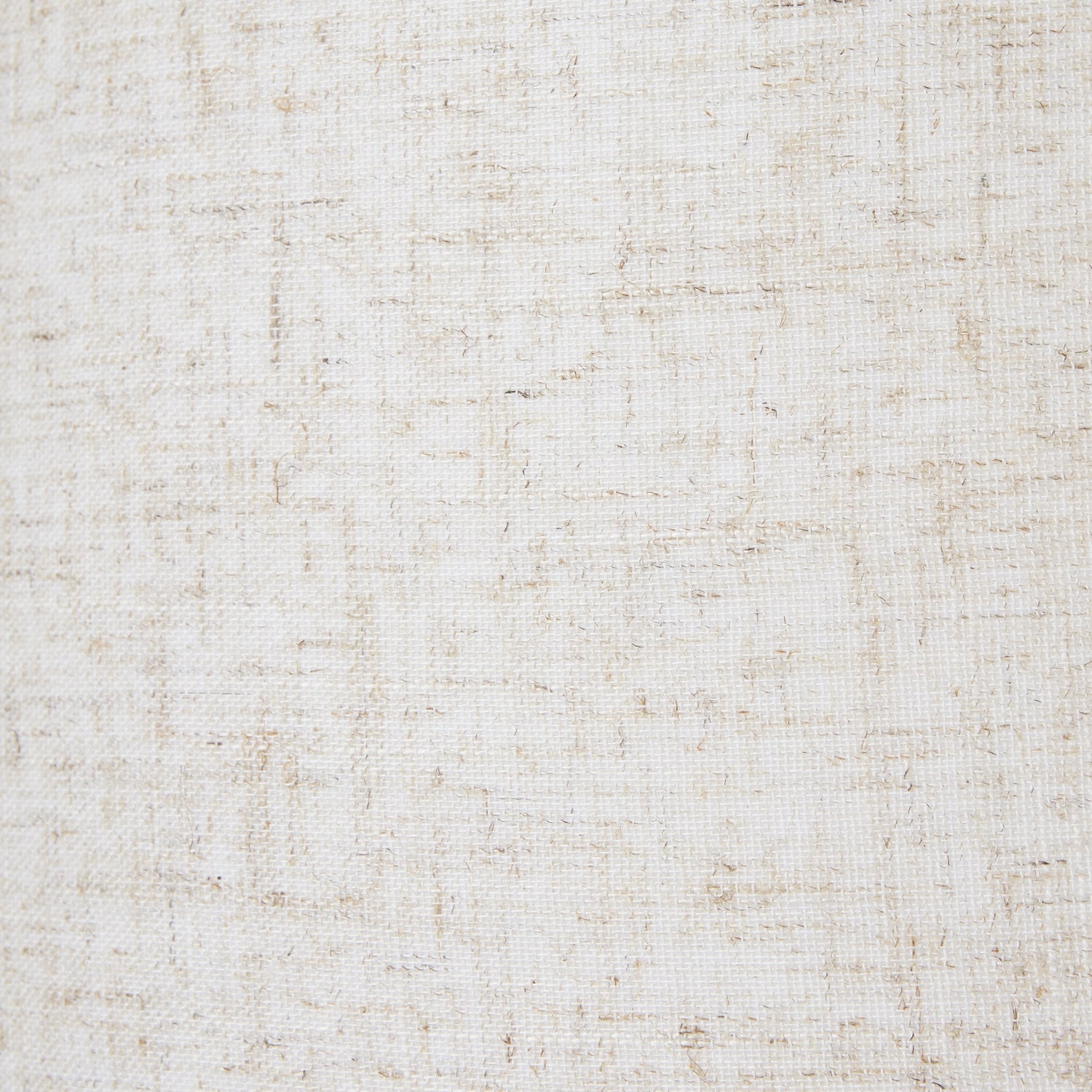 Close-up view of a textured linen fabric, showcasing a soft, neutral white wash finish ideal for luxury and modern designer furniture.