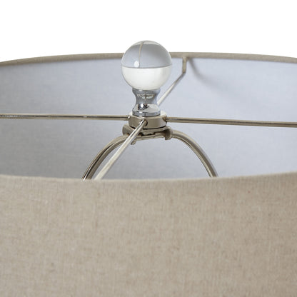 Grey Shadows Table Lamp with linen shade - Luxury Furniture. Designer and Modern style for premium home furnishings.